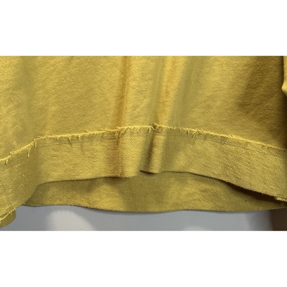 C&C California Sweatshirt Cropped SZ L Mustard Yellow Long Sleeves 100% Cotton - Picture 8 of 8